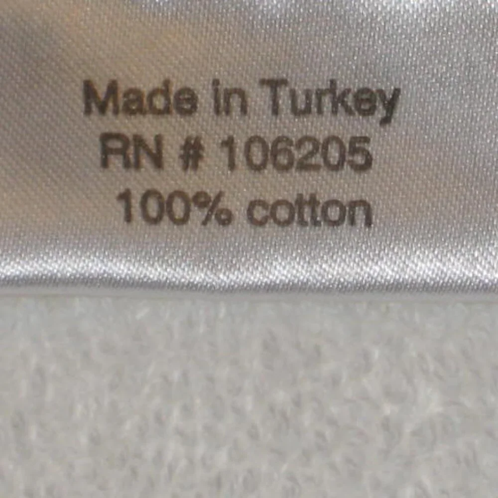NWT Set of 2 Sundance Hand Towels White Original Package Cotton Made in Turkey